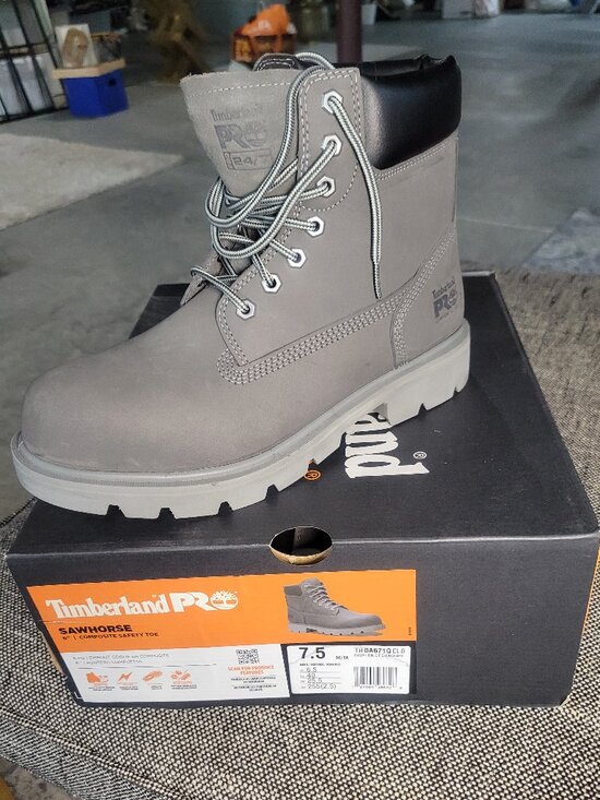 Timberland PRO Other - NIB Timberland PRO Sawhorse 6" Composite Toe Work Boots Gray Men's 7.5